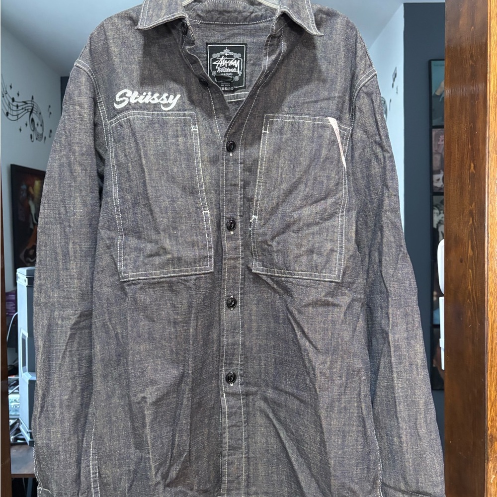 Stussy Charcoal Cotton Shirt